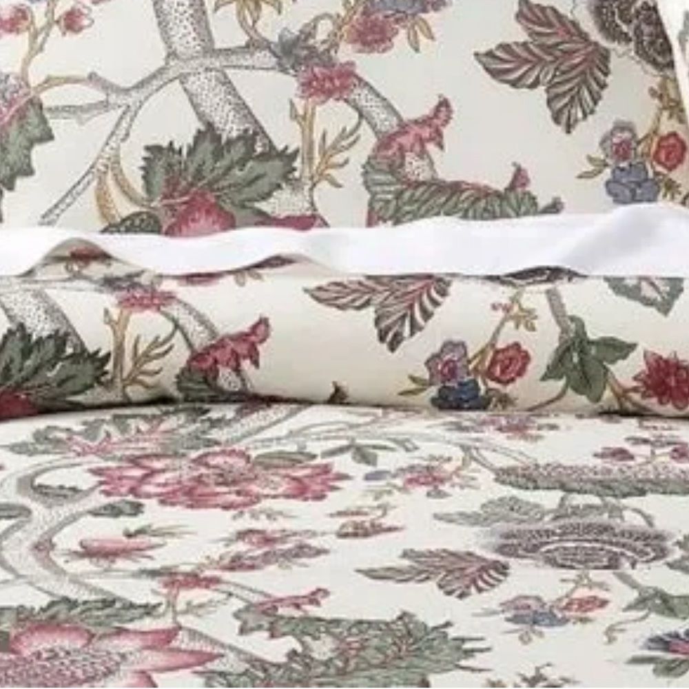 Pottery barn resi palampore linen blend full/queen duvet cover